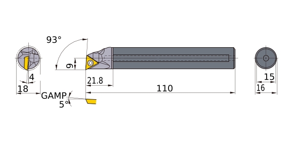 三菱 FSWUB1210R-L3E-2/3 内径加工用 スクリューオン式ディンプルバー クーラント穴あり右勝手超硬防振バー 