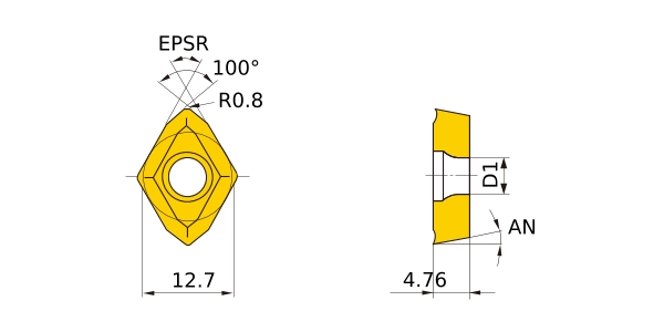Insert for Rotating Tools | GPMT140408-U1 - Mitsubishi Materials Web  Catalogue | Products Information