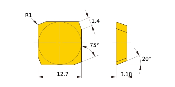 三菱マテリアル Webカタログ | 製品詳細情報 | 回転工具用インサート | SEEN1203EFER1